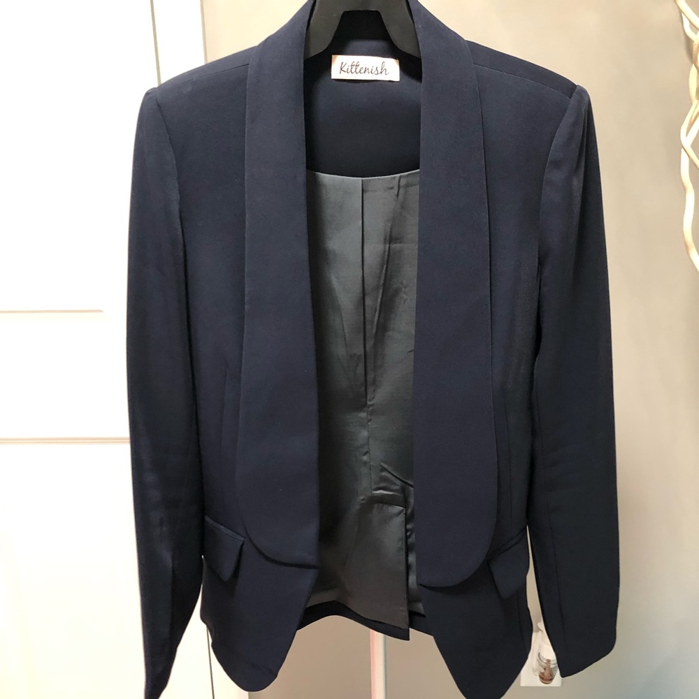 Kittenish Navy Blue Blazer